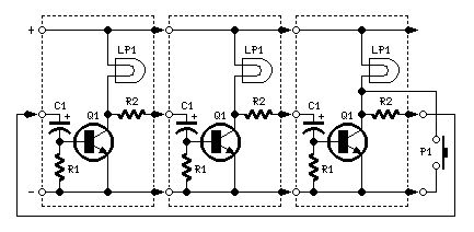 Circuit diagram using Lamps