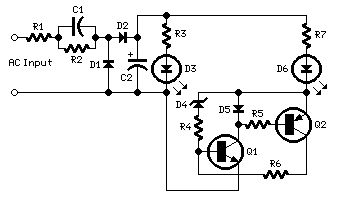 120 and 240Vac LED Voltage Indicator