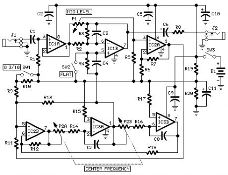 Guitar or Bass Midrange Control