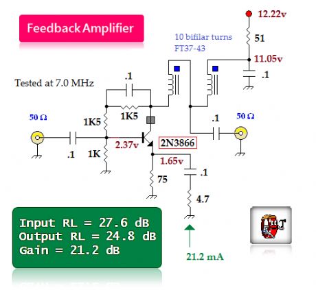 Bipolar Transistor Feedback Amplifier