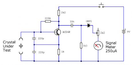 Two Simple Crystal Test Circuits