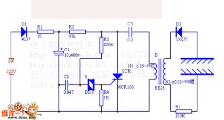 Easy making negative ion generator circuit