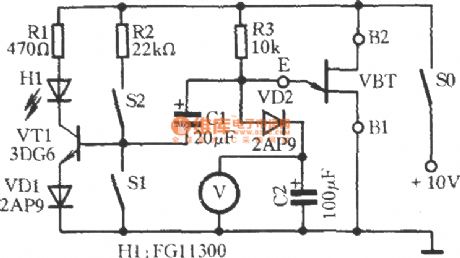 Unijunction transistor working performance speed measurement circuit