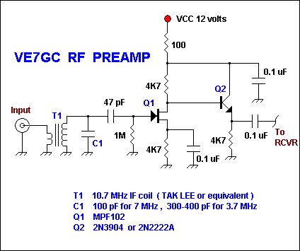 VE7GC Popcorn RF Preamp