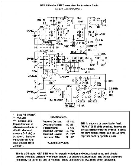 QRP 74 meter SSB Transceiver