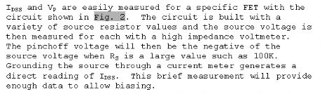 Basic behavior of an N-Channel depletion mode JFET