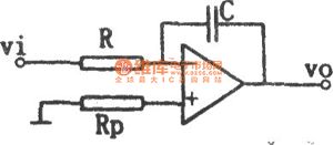 Basic inverting integrator circuit diagram