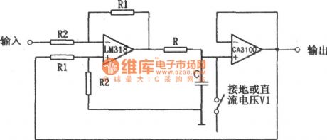 The integrator (LM318) circuit diagram with expanded timing range
