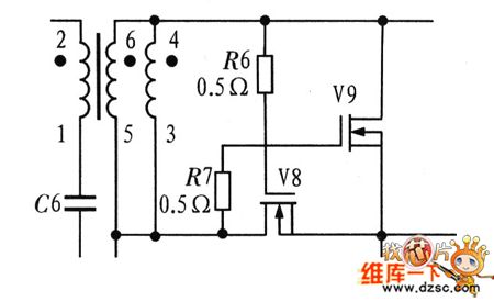 The power output circuit diagram with automatic drive mode