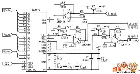 MAX264 filter circuit diagram