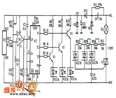 Infrared remote control dimming chandeliers circuit diagram