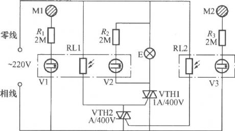 Double-key touching lamp switch circuit (2)