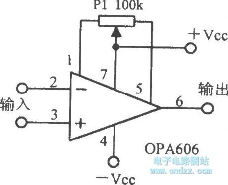 The OPA606 broadband Difet operational amplifier circuit
