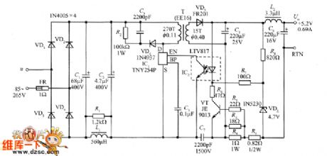3.6W mobile phone battery charger circuit diagram