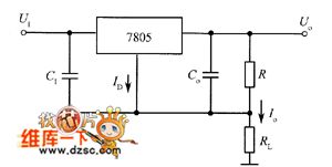 Three-terminal integrated voltage regulator constant current source circuit