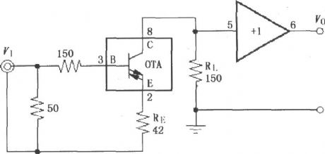 The caple amplifier circuit composed of OPA660