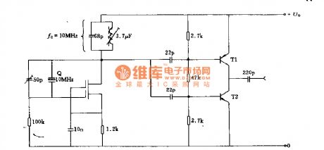 100MHz power oscillator circuit using dual- gate FET