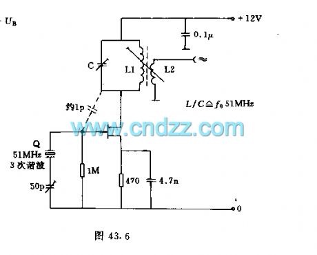 Crystal quartz crystal oscillator circuit using FET