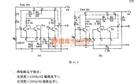 Grating circuits using integrated circuit