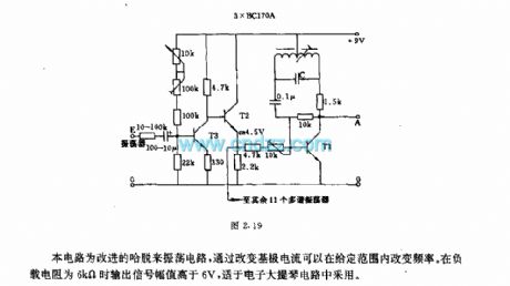 The LC oscillator circuit for electronic cello