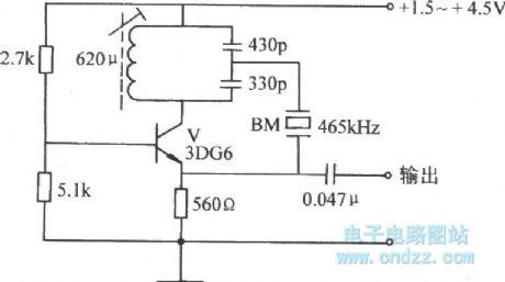 Common-base quartz controlled frequency capacitance feedback oscillator