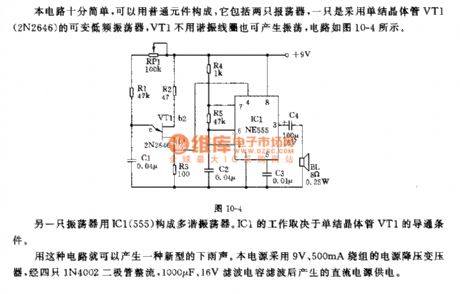 Rain sound generator circuit