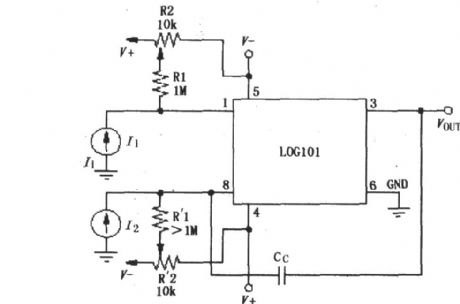 Drift zeroing circuit of logarithmic and logarithmic ratio amplifier LOG101/104
