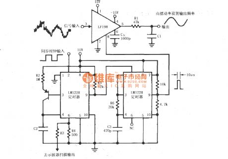 A part of product detector circuit composed of LF198 and LM122H