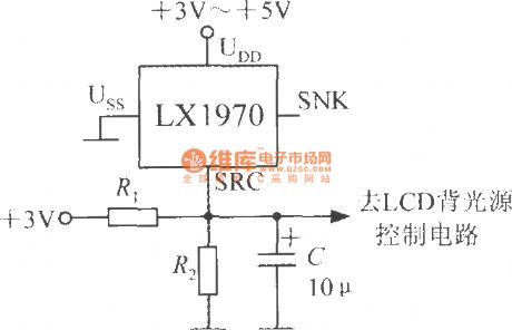 LCD backlight brightness automatically control circuit ( visible brightness sensor LX1970 )