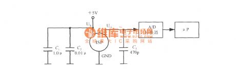 Pipe pressure monitoring circuit with MPX4100A integrated Silicon pressure sensor