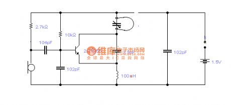 Simple long-distance wireless microphone circuit