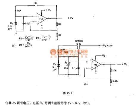 The basic op amp circuit for voltage stabilization