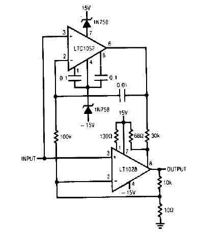 Stabilised amplifier schematic