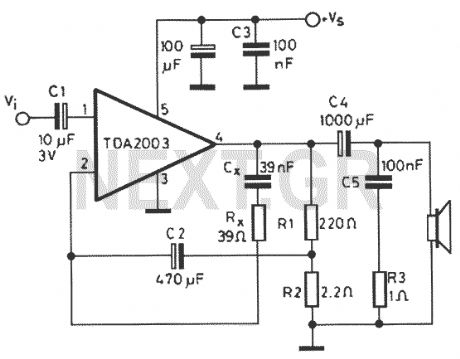 8 Watts Audio Amplifier (TDA2003)