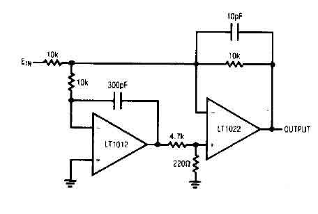 Unity gain Inverter amplifier circuit
