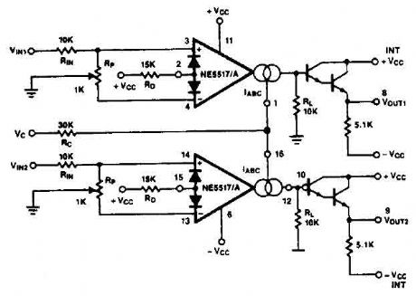 Offset controlled stereo amplifier circuit