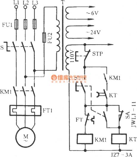 The lathe no-load automatically shut-down and power - saving circuit 1
