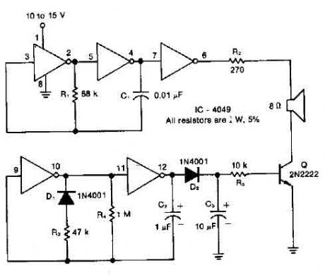 Chime Circuit with 4049