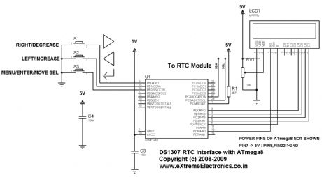 Interfacing DS1307 RTC AVR Microcontroller