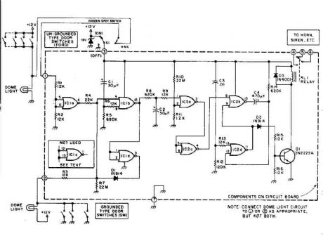 Car Alarm Security Circuit