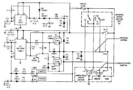 Car windshield wiper delay