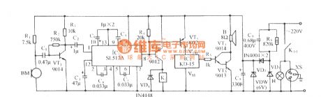 Vice control music outlet circuit using SL517A