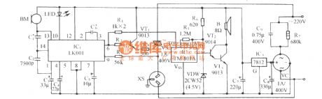 The frequency-selecting voice control music outlet circuit with LK001