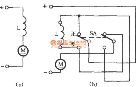 DC series motor commutation circuit
