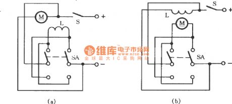 DC separately excited motor commutation circuit