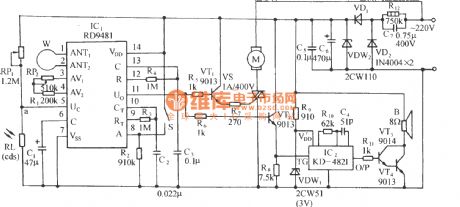 Automatically motor start circuit with RD9481 Doppler effect sensor