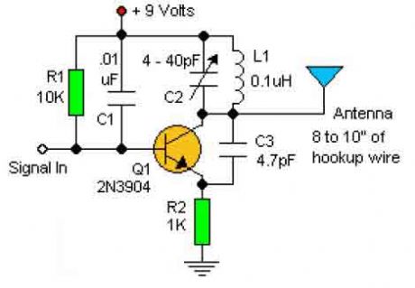 RF oscillator circuit (2N3904)