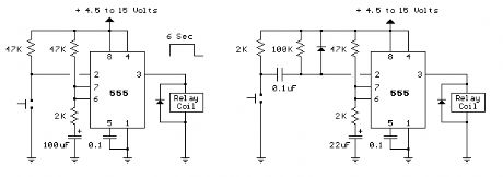 Simple 555 Timer Monostable Circuit