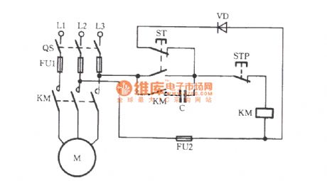 The AC contactor saving and silent running circuit 1