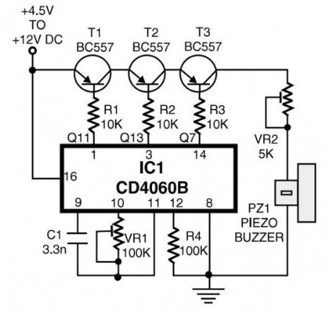 Telephone ringtone generator circuit